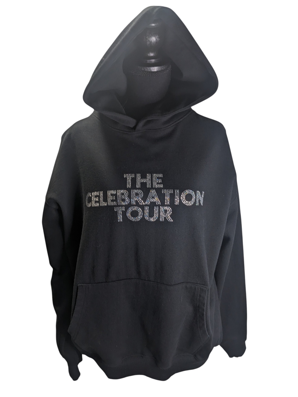 Madonna Official Merch The Celebration Tour Black Hoodie & Crystal Text Size XL